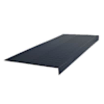 Roppe Rubber Raised Circular Stair Tread Square Nose 12.63" x 48" Black